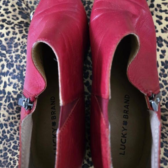 Lucky Brand Red Ankle Booties - Picture 4 of 4